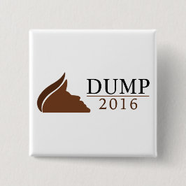 Anti-Trumpf quadratischer Knopf (Dump | 2016) Button