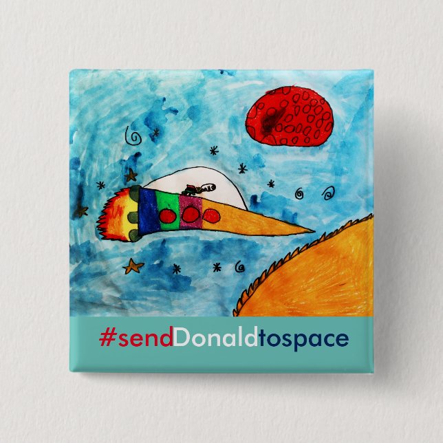 Anti-Trumpf Wahl-Spaß Button (Vorderseite)