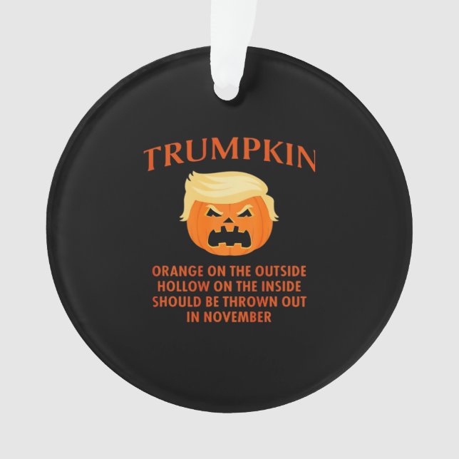 Anti Trumpkin Funny Halloween Ornament (Vorderseite)