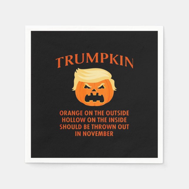 Anti Trumpkin Funny Halloween Serviette (Vorderseite)