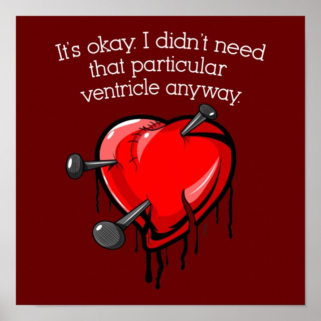 Anti-Valentine Broken Heart Poster (Vorne)