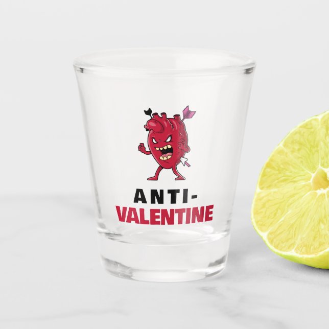 Anti-Valentine | Funny Valentine Gift Schnapsglas (Vorderseite)