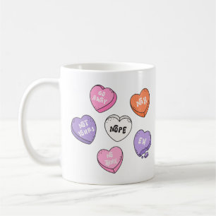 Anti-Valentine Heart Candy Kaffeetasse