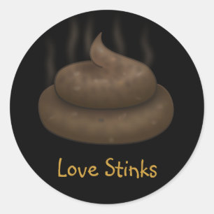 Anti-Valentine: Liebe ist nur ein Haufen Mist Runder Aufkleber