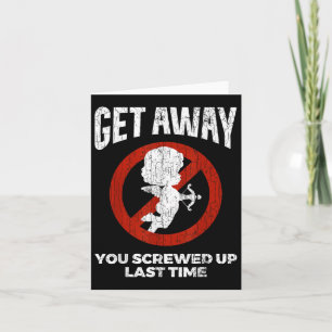 Anti-Valentine Sarcastic Cupid Zitat Funny Gift Karte