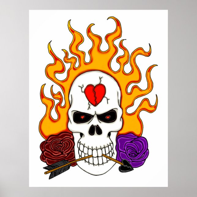 Anti Valentine Skull Poster (Vorne)