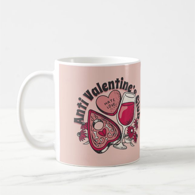 Anti Valentine's Club Coffee Tasse (Links)