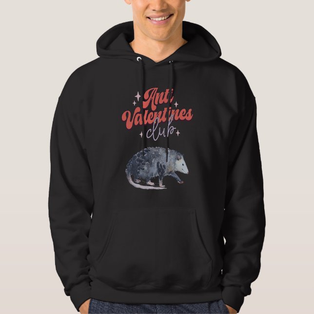 Anti Valentines Club Possum Hoodie (Vorderseite)