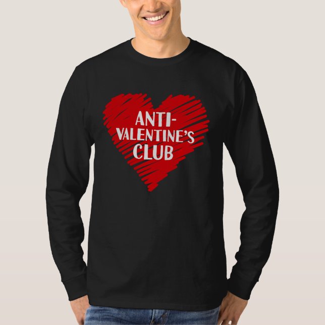 Anti Valentine's Club Single Awareness Day 2023  V T-Shirt (Vorderseite)