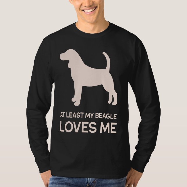 Anti Valentines For Single Beagle Dog T-Shirt (Vorderseite)