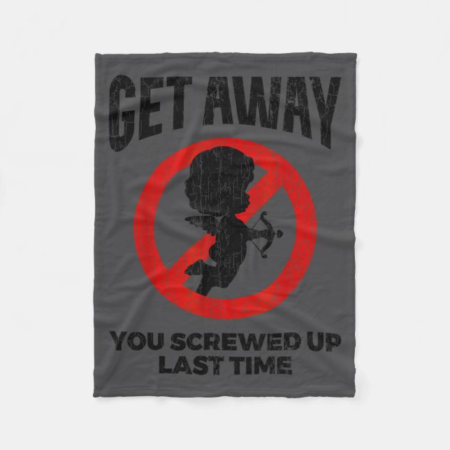 Anti Valentines Sarcastic Cud Quote Funny Gift  Fleecedecke (Vorderseite)