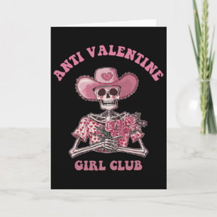 Anti-Valentins-Girls-Club-Einzelskelett-Valentin Karte