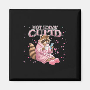 Anti-Valentins-Waschbär-Nicht-heute-Cupid-Konzept Magnet