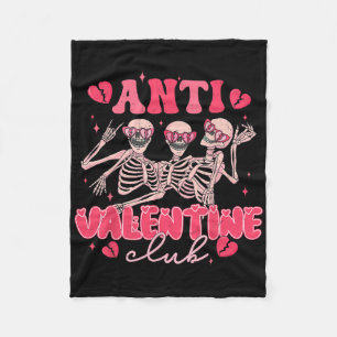 Anti-Valentinsclub Lustiger Skelett-Party-Valentin Fleecedecke