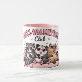 Anti-Valentinsclub-Tier - Capybara Opossum Waschbä Tasse