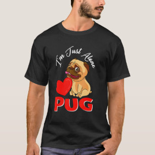 Anti Valentinstag Allein Mops für Single Frauen Mä T-Shirt