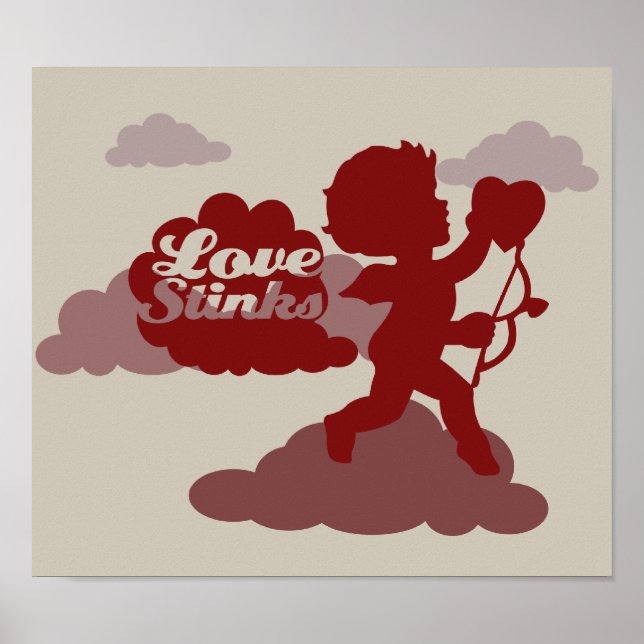 Anti-Valentinstag Cupid Art Poster (Vorne)