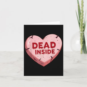 Anti Valentinstag Dead Inside Heart Funny Single Karte