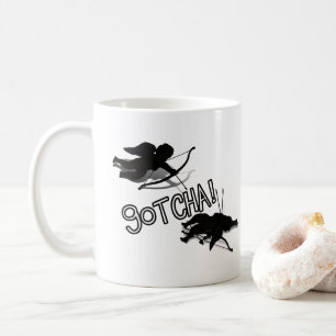 Anti-Valentinstag - 'GOTCHA' Cupids Duell Kaffeetasse
