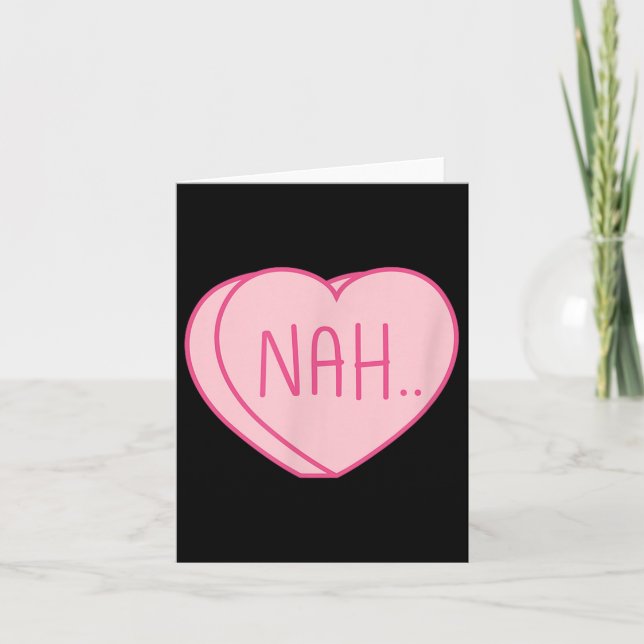 Anti Valentinstag Heart Candy Single Awareness Karte (Vorderseite)