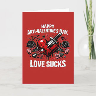 Anti-Valentinstag Liebe ist Scheiße Dolch des gebr Karte
