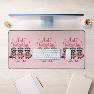Anti Valentinstag Lustiger Waschbär Cute Kawaii Schreibtischunterlage
