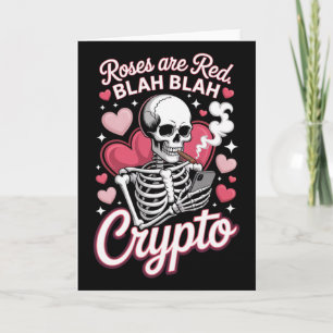 Anti Valentinstag Rosen sind rot Blah Crypto Skele Karte