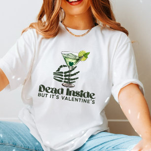 Anti Valentinstag Skelett Hand Dead Inside T-Shirt