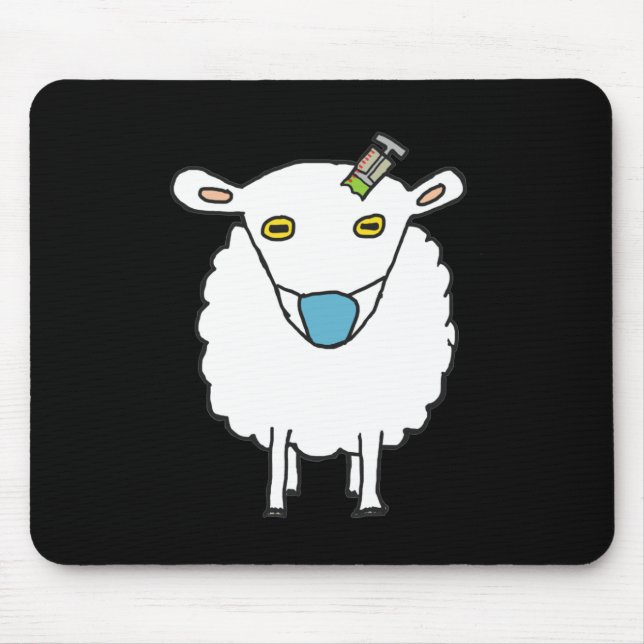 Anti-Vax-Schaf-Impfung Mousepad (Vorne)