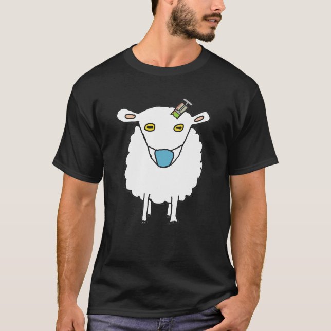 Anti-Vax-Schaf-Impfung T-Shirt (Vorderseite)
