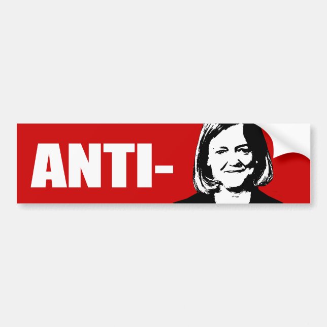 ANTI-WHITMAN/ANTI-MEG WHITMAN AUTOAUFKLEBER (Vorne)