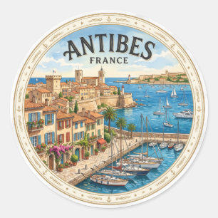 Antibes Altstadt Frankreich Runder Aufkleber