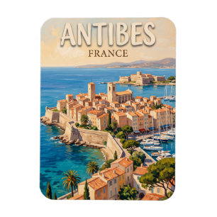 Antibes Altstadt und Port Vauban Frankreich Magnet