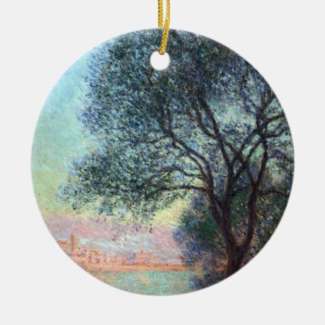 Antibes am Morgen von Claude Monet Keramik Ornament (Vorne)