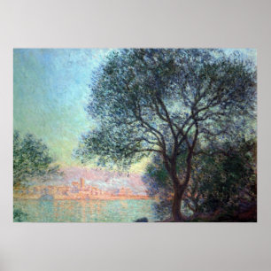 Antibes am Morgen von Claude Monet Poster