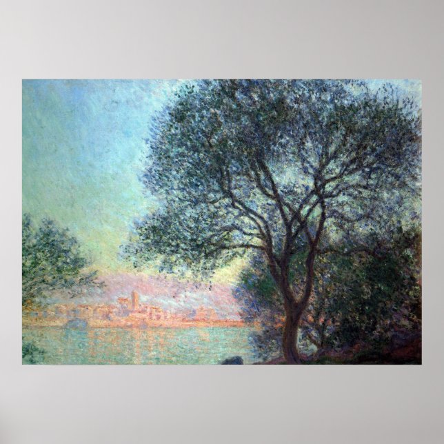 Antibes am Morgen von Claude Monet Poster (Vorne)