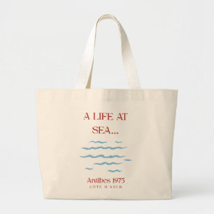 Antibes Coast Canvas-Tasche - Luxusresort Jumbo Stoffbeutel