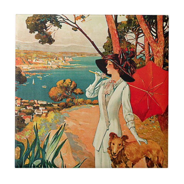 Antibes ~ Cote d'Azur Fliese (Vorderseite)