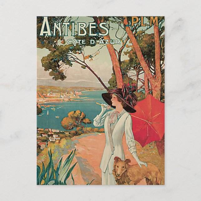 Antibes Côte d'Azur - Frankreich Vintag Postkarte (Vorderseite)