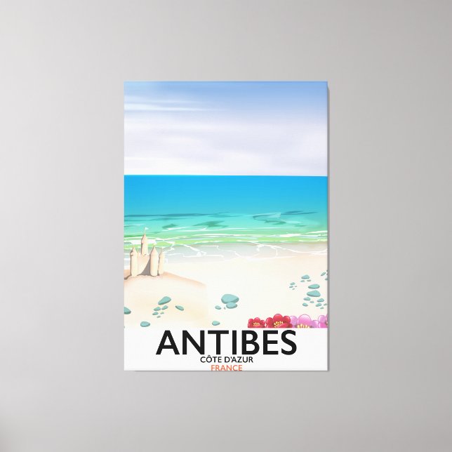 Antibes France Beach Poster Leinwanddruck (Vorderseite)