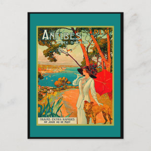 Antibes France Vintage Poster Postkarte