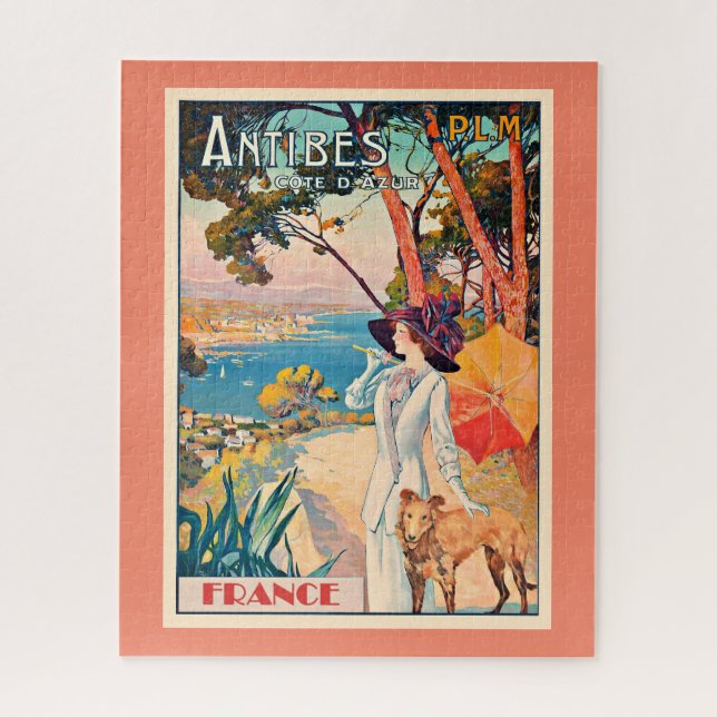 Antibes France Vintage Poster Puzzle (Vertikal)