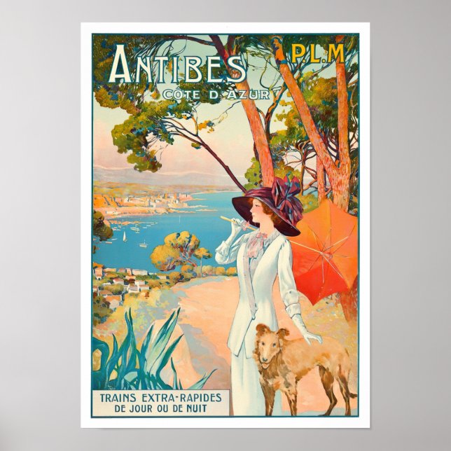 Antibes France Vintage Reise Poster (Vorne)