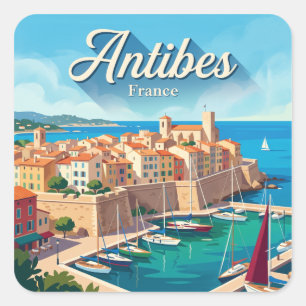 Antibes Frankreich Quadratischer Aufkleber