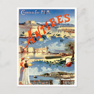 Antibes Frankreich Vintage-Reise Postkarte