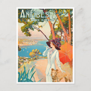 Antibes Frankreich Vintage-Reise Postkarte