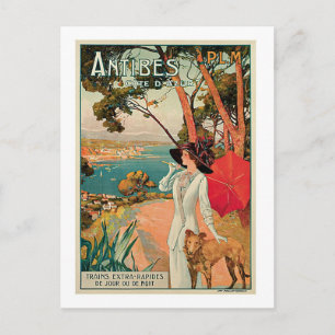 Antibes Frankreich Vintage Reise Werbung Postkarte