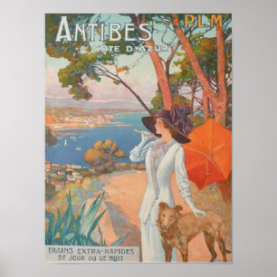 Antibes Frankreich Vintage Reiseposter Poster