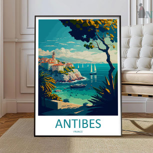Antibes Reise Druck Wandkunst Antibes Wandbehang Poster