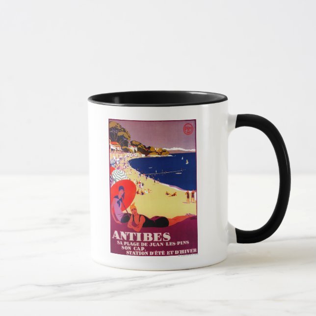 Antibes Vintag PosterEurope Tasse (Rechts)